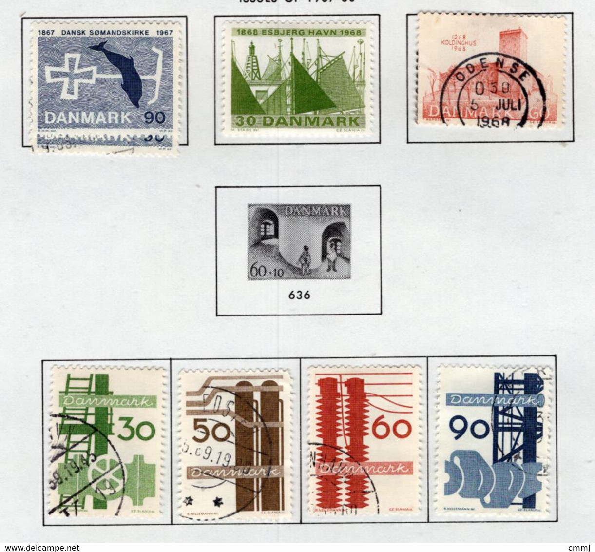 1967/1968 -  DANIMARCA - DENMARK - Mi. Nr. 466x2467+468+470/473 - Used -  (Z0304..40) - Otros & Sin Clasificación