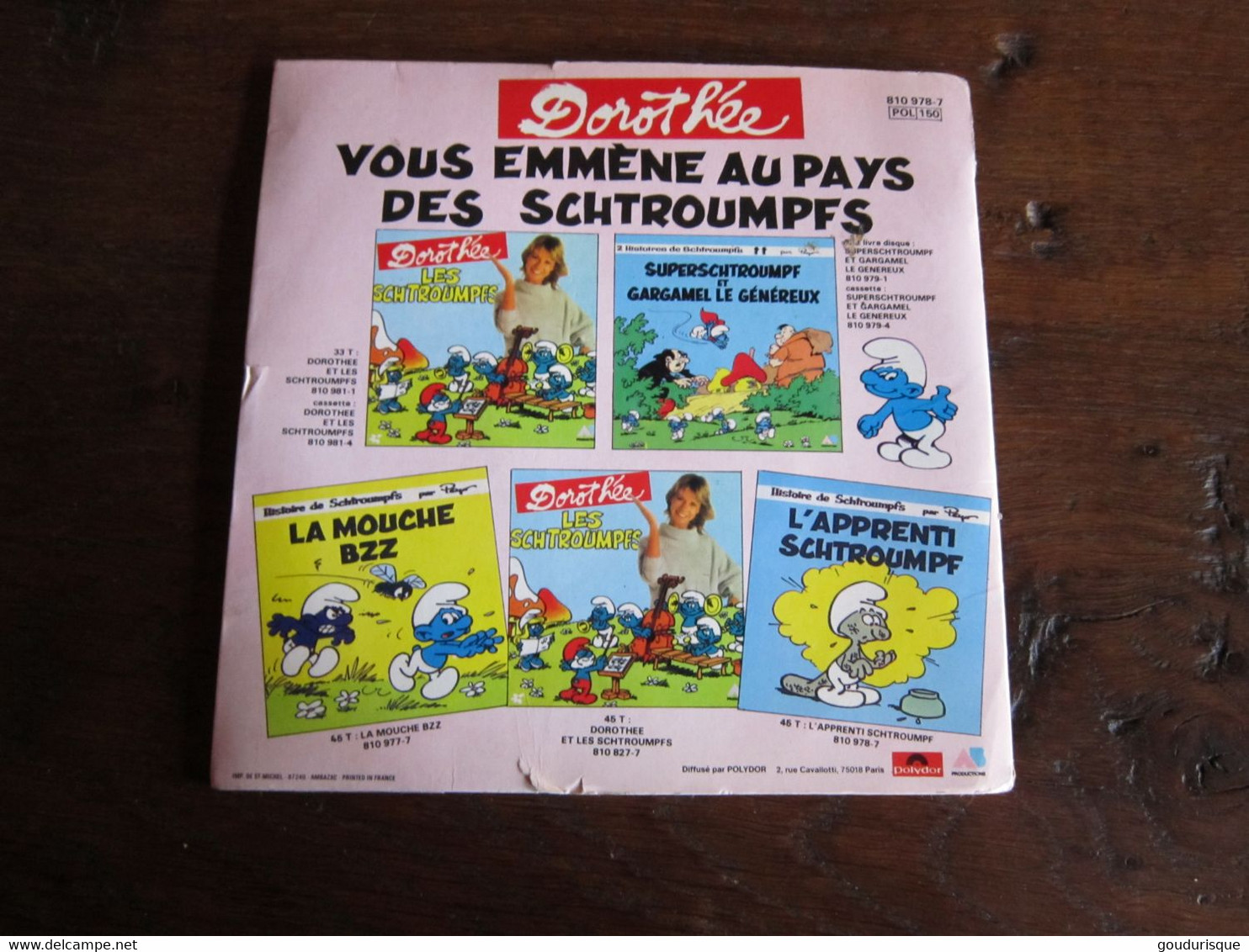 LES SCHTROUMPFS  DISQUE L'APPRENTI   SCHTROUMPF  LIVRE DISQUE - Schtroumpfs, Les - Los Pitufos