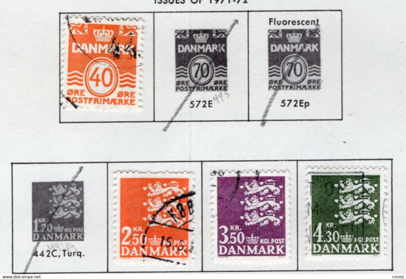 1971/1972 -  DANIMARCA - DENMARK - Mi. Nr. 512+526-528 - LH/Used -  (Z0304..40) - Andere & Zonder Classificatie