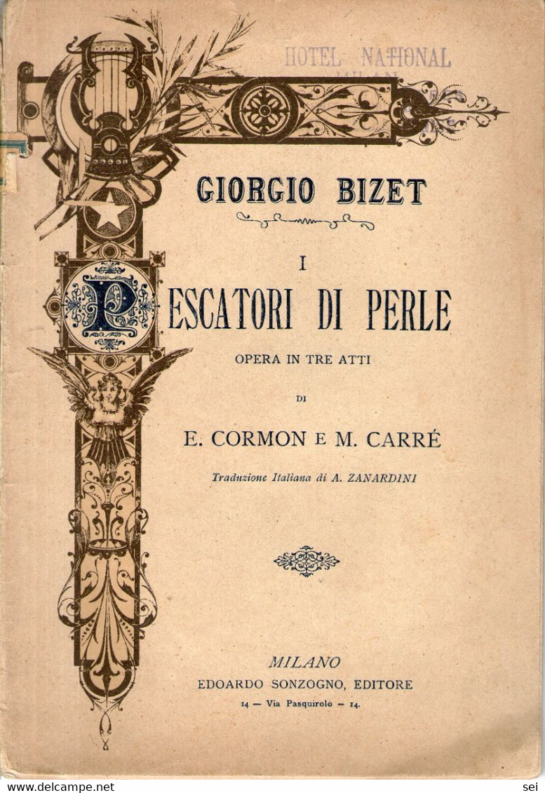 B 4402 - Libro, Opera, Bizet - Theatre