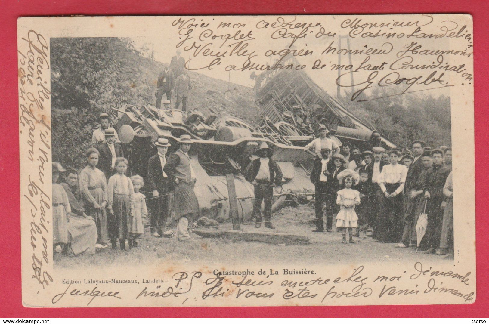 La Buissière - Catastrophe Ferroviaire - Top Carte -1906 ( Voir Verso ) - Merbes-le-Château