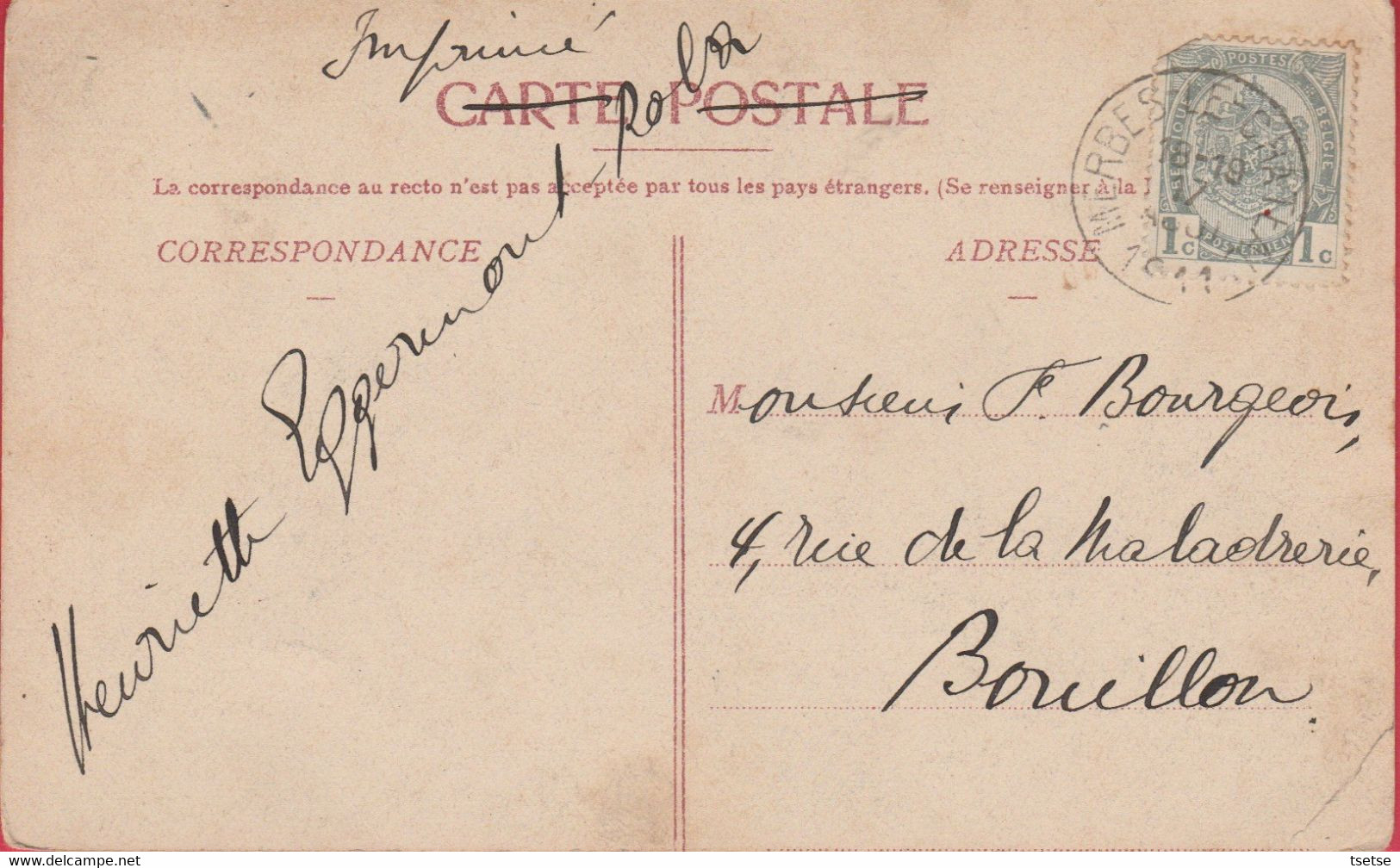 La Buissière - La Gare - 1911 ( Voir Verso ) - Merbes-le-Chateau