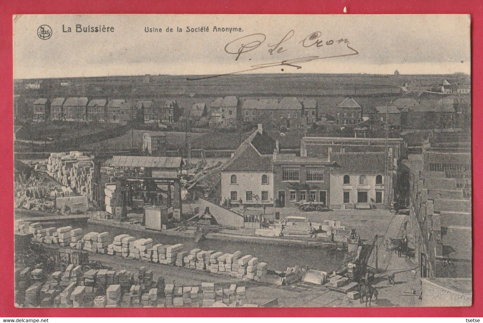 La Buissière - Usine De La Société Anonyme ( Marbrerie ) De Merbes-le-Château ... Bords De Sambre - 1906 ( Voir Verso ) - Merbes-le-Château
