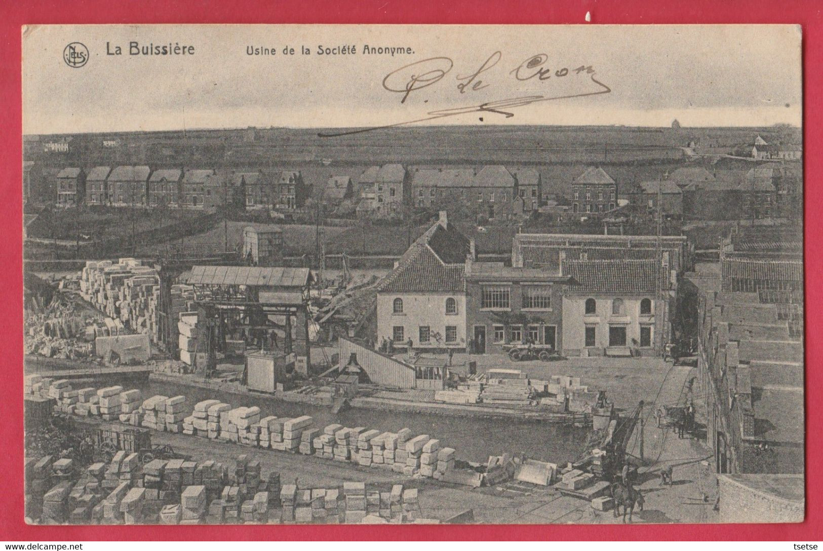 La Buissière - Usine De La Société Anonyme ( Marbrerie ) De Merbes-le-Château ... Bords De Sambre - 1906 ( Voir Verso ) - Merbes-le-Chateau