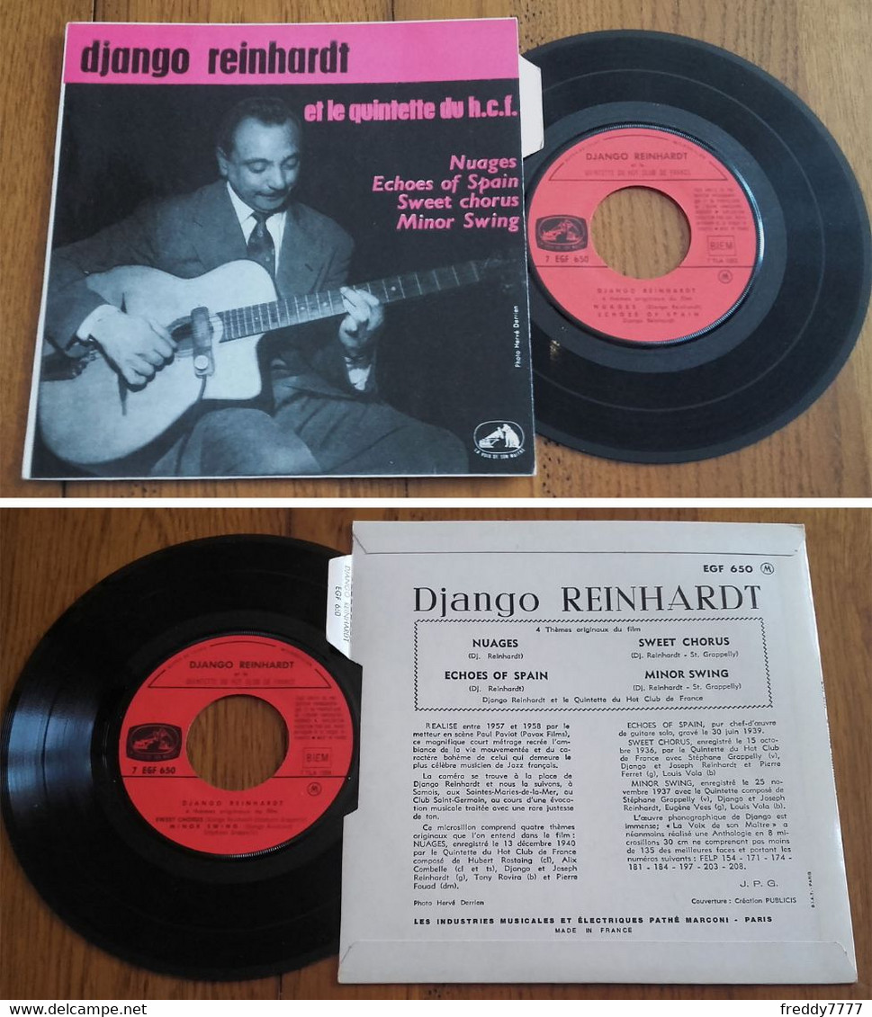 RARE French EP 45t RPM BIEM (7") DJANGO REINHARDT (Lang, 1964) - Jazz