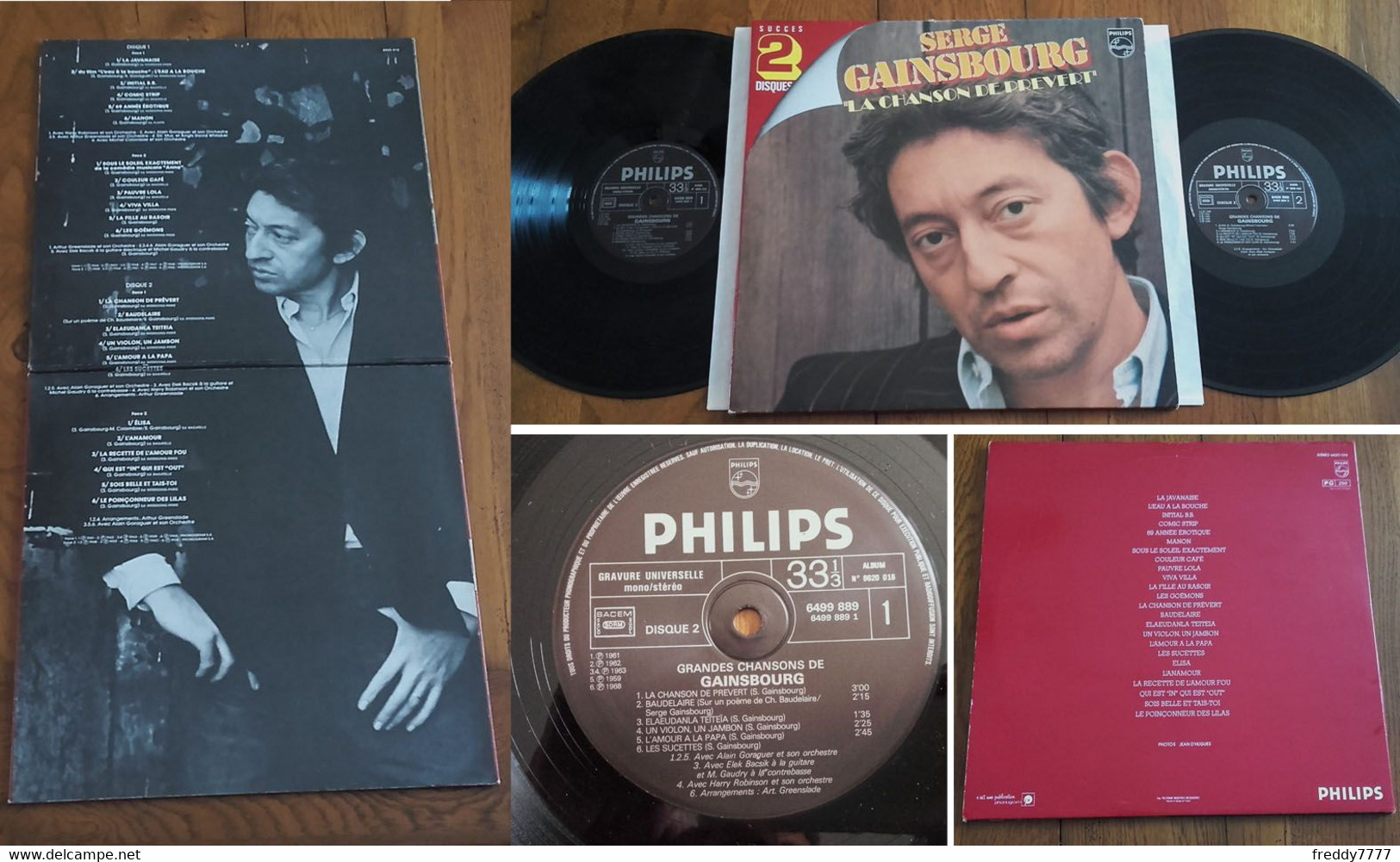 RARE French Double LP 33t RPM (12" X 2) SERGE GAINSBOURG (gatefold P/s, 1978) - Ediciones De Colección