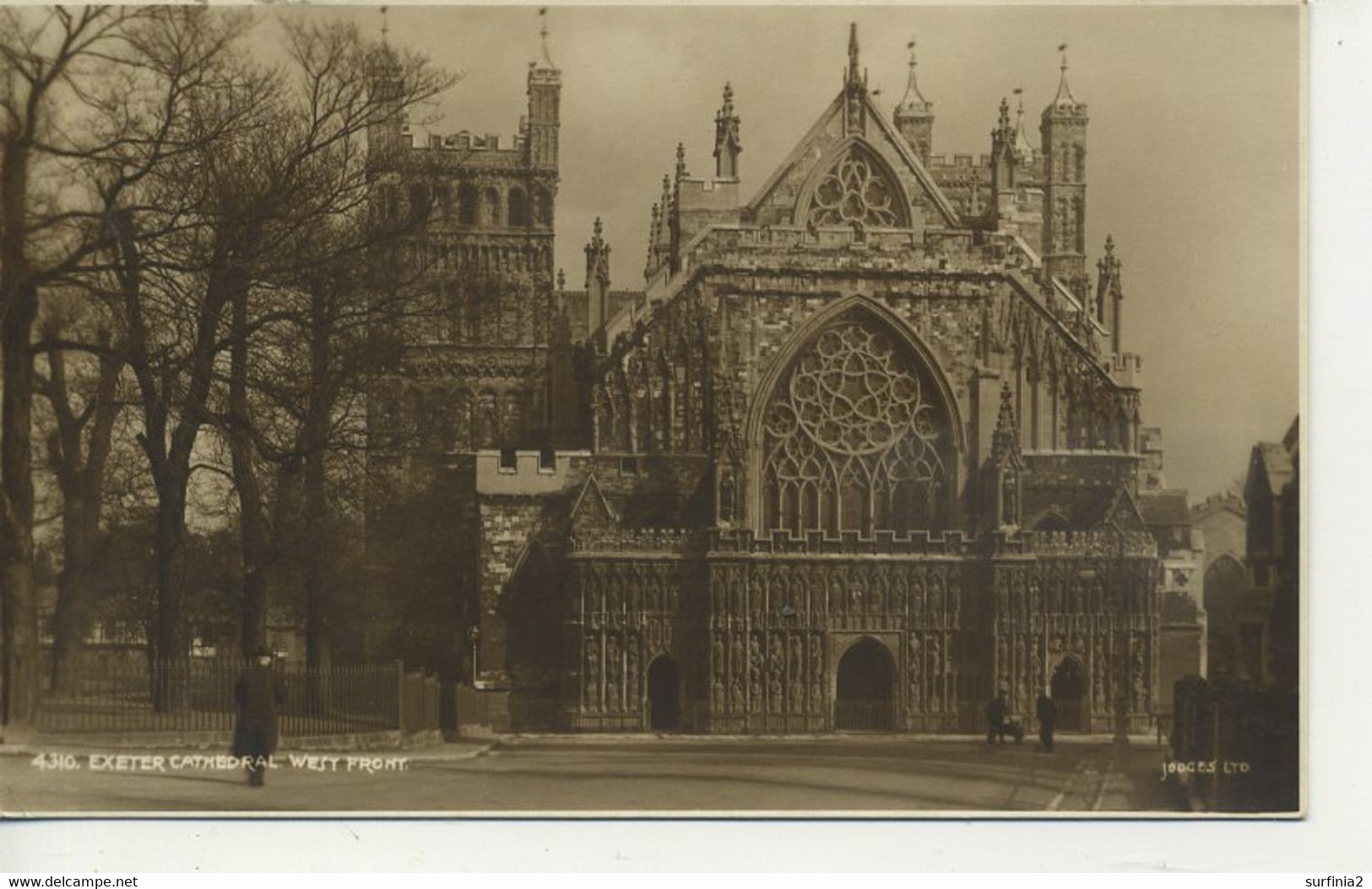 DEVON - EXETER CATHEDRAL WEST FRONT RP - JUDGES 4310 T454 - Exeter