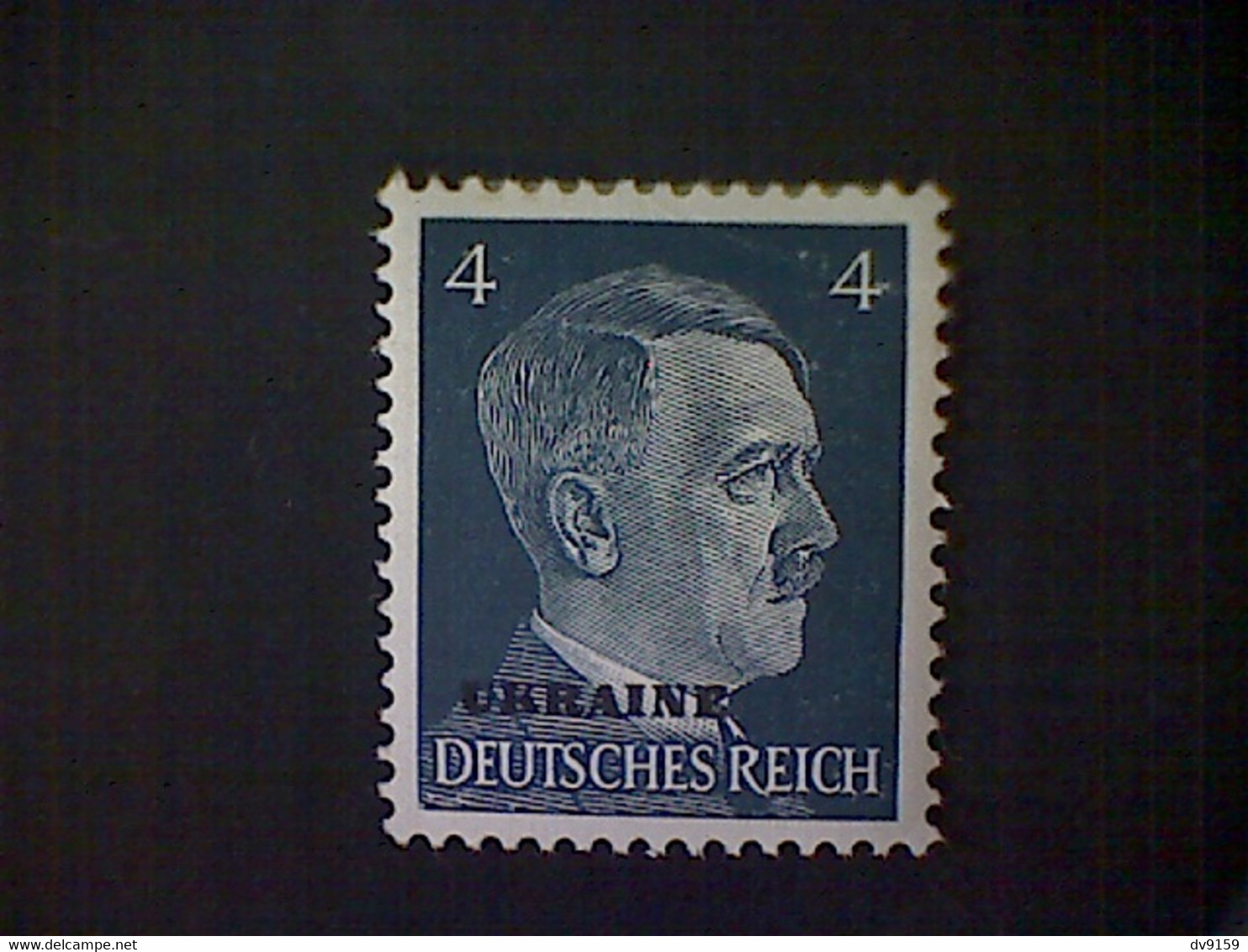 Russia, Scott #N43, Mint (*), 1941, Hitler Overprint Ukraine, 4pf, Slate - 1941-43 Occupation: Germany