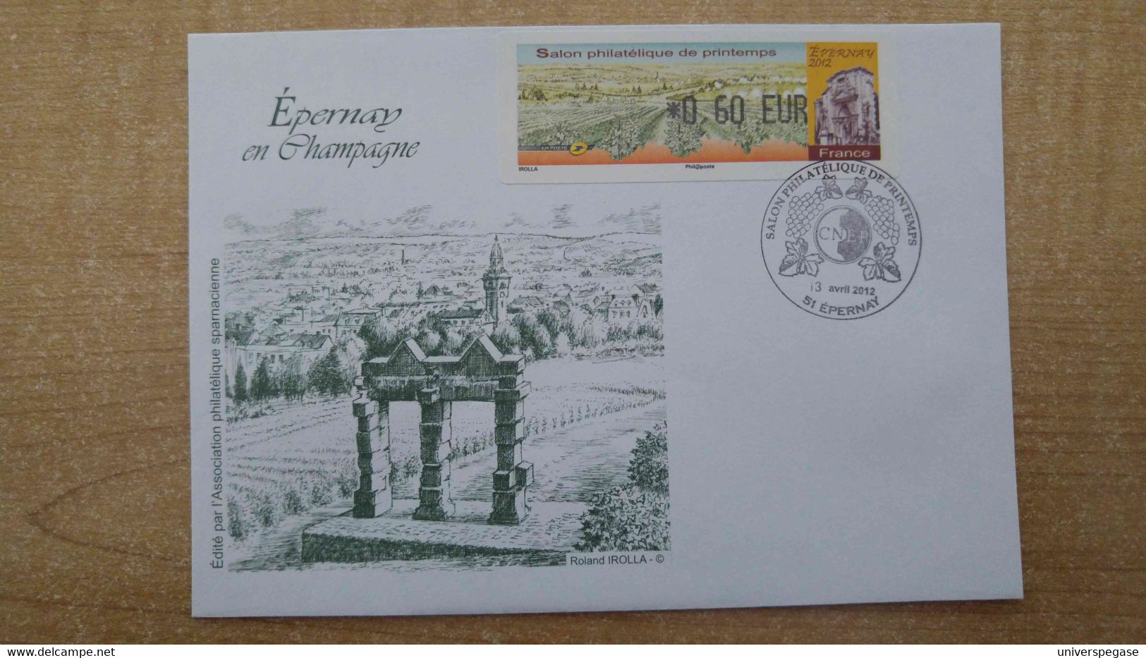 Enveloppe Roland IROLLA - LISA 2012 - Epernay En Champagne - Briefe U. Dokumente