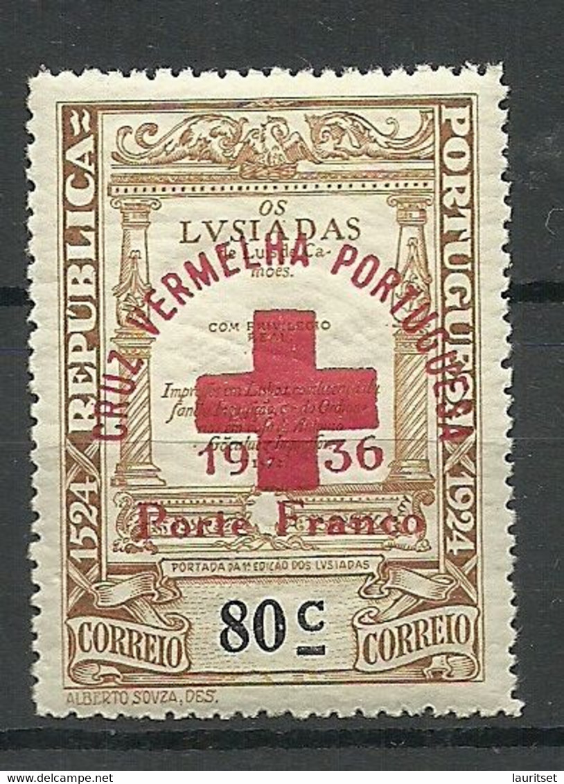 PORTUGAL 1936 Michel 69 MNH Red Cross Roter Kreuz Portofreiheitsmarke - Ongebruikt