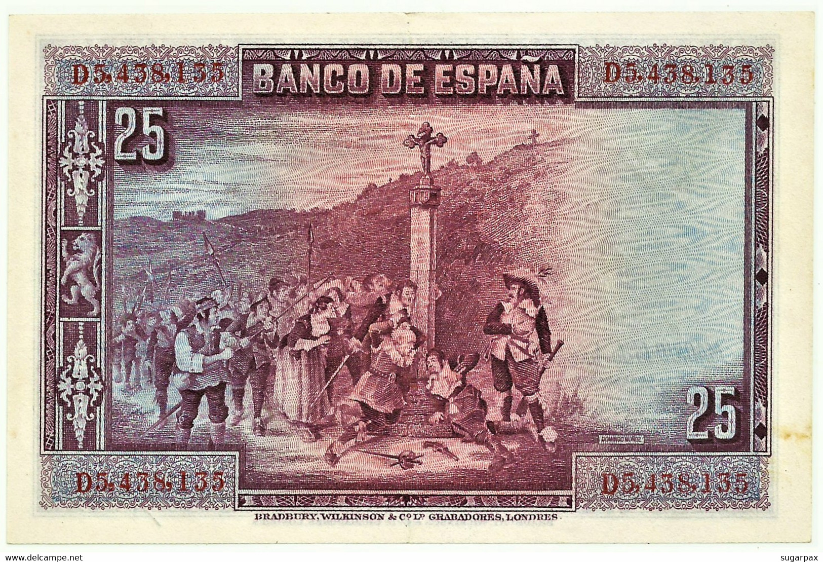 ESPAÑA - 25 Pesetas - 15.08.1928 - Pick 74.b - Serie D - Pedro Calderón De La Barca - Kingdom - 1-2-5-25 Pesetas