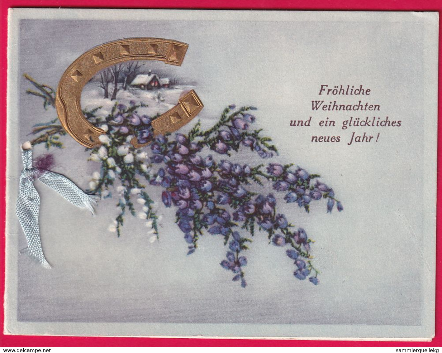 Prägekarte Aufklappbare Von 1938, Fröhliche Weihnachten - Neues Jahr - Nieuwjaar