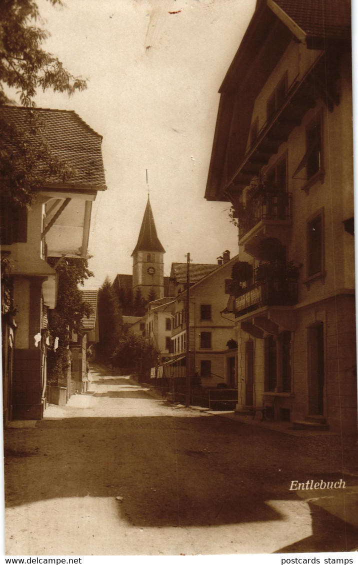 Entlebuch, Strassenansicht Mit Kirche, - Entlebuch