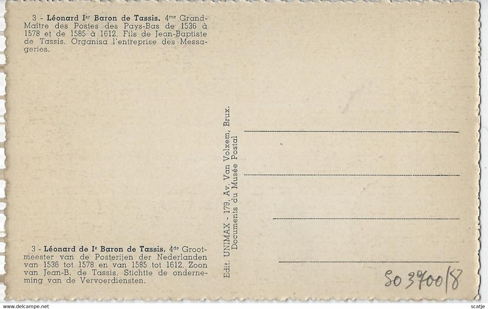 882   -   Maximumkaart   -    Baron Leonard  -   Wereldpostcongres   -   1952   Brussel - 1951-1960
