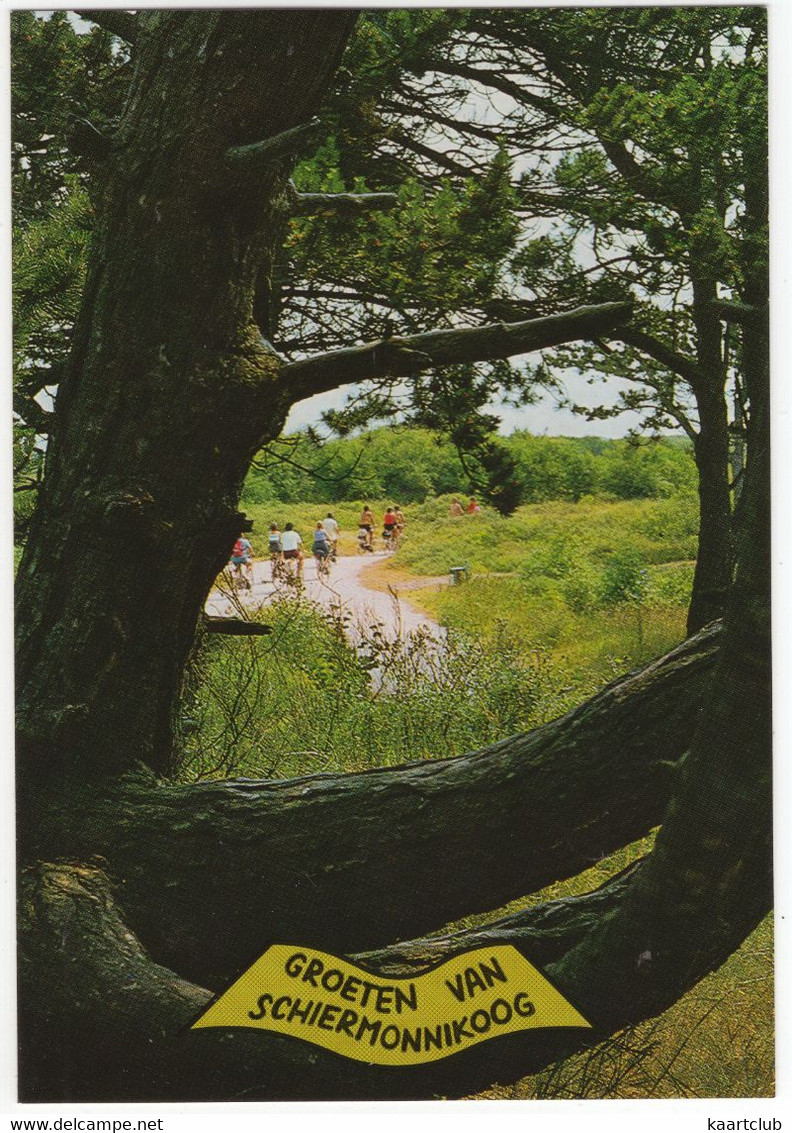 Groeten Van Schiermonnikoog - Bomen, Pad, Fietsers - (Nederland/Holland) - Nr. 648 - Schiermonnikoog