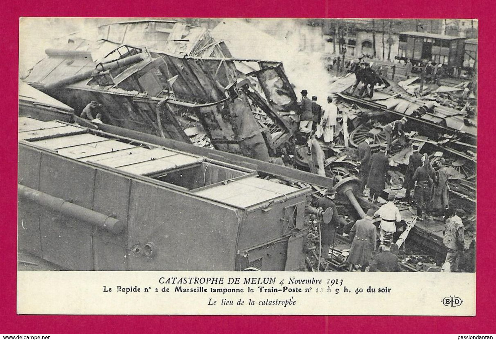 CPA Melun - Catastrophe Ferroviaire De Novembre 1913 - Le Lieu De La Catastrophe - Melun