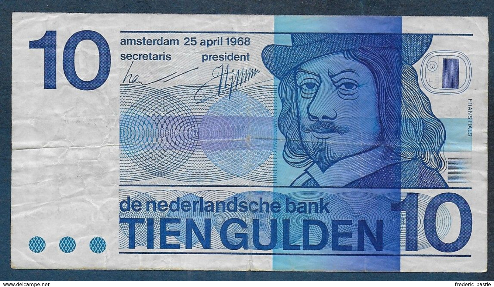 PAYS BAS - 10 Gulden  1968 - 10 Florín Holandés (gulden)