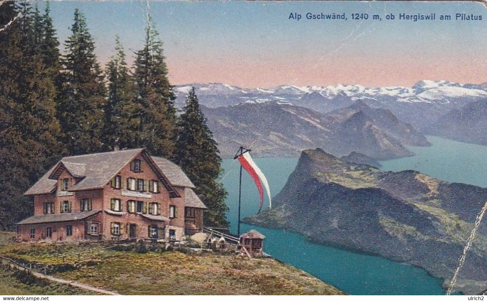 AK Alp Gschwänd Ab Hergiswil Am Pilatus - 1928 (57346) - Hergiswil