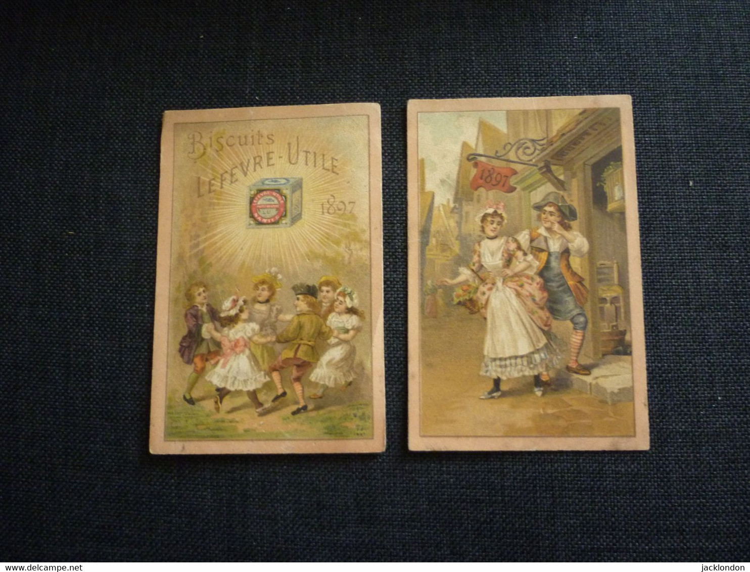 Petit Calendrier Ancien Publicitaire 1897  BISCUITS LEFÈVRE UTILE   LU - Small : ...-1900