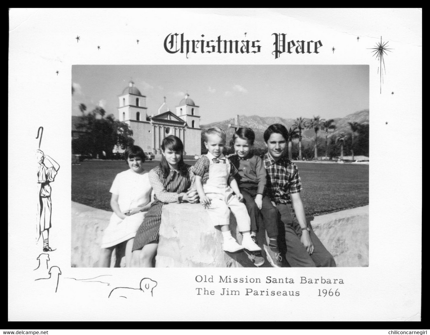 Christmas Peace - Old Mission SANTA BARBARA - The Jim Pariseaus 1966 - Santa Barbara