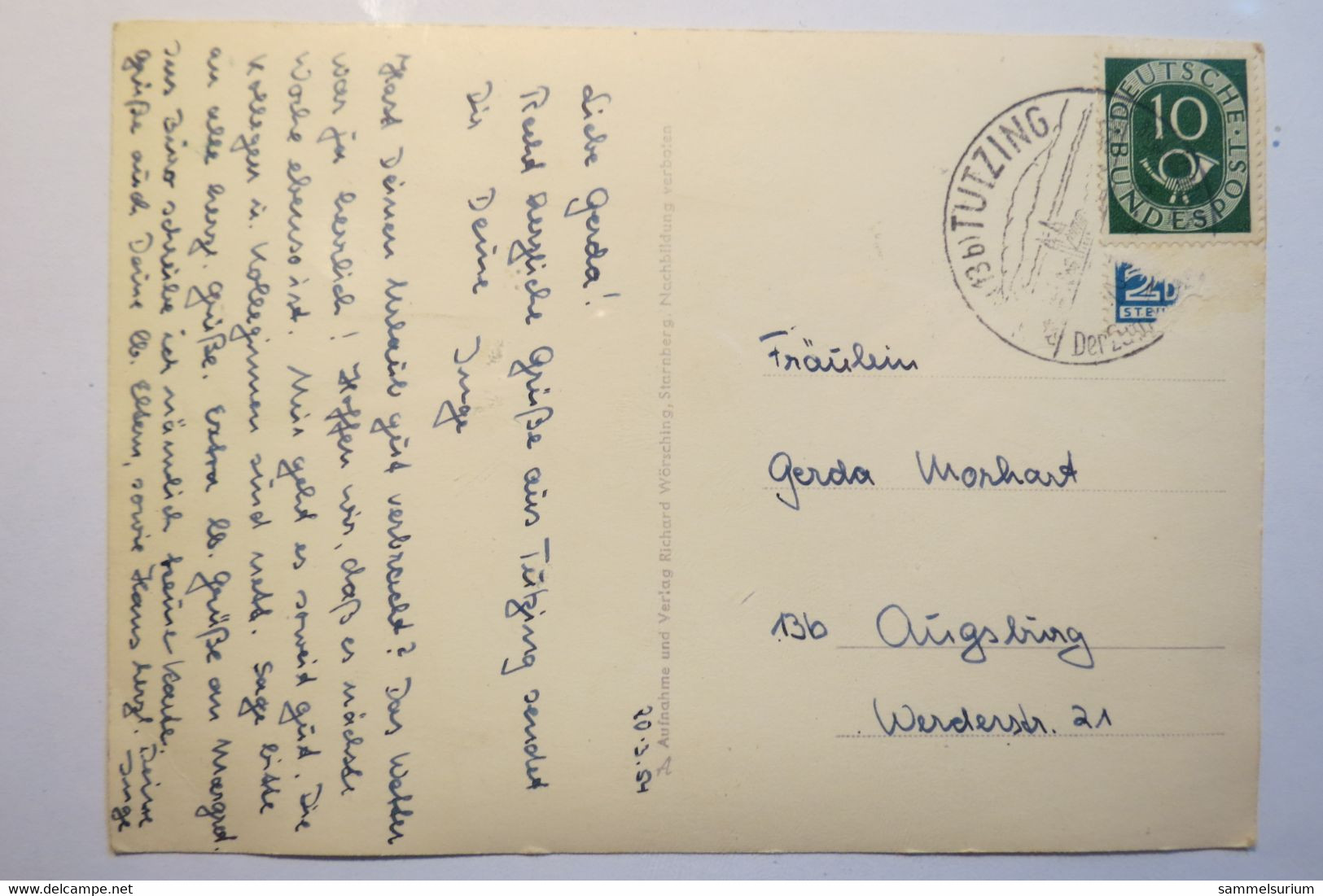 (11/12/81) Postkarte/AK "Tutzing" - Tutzing