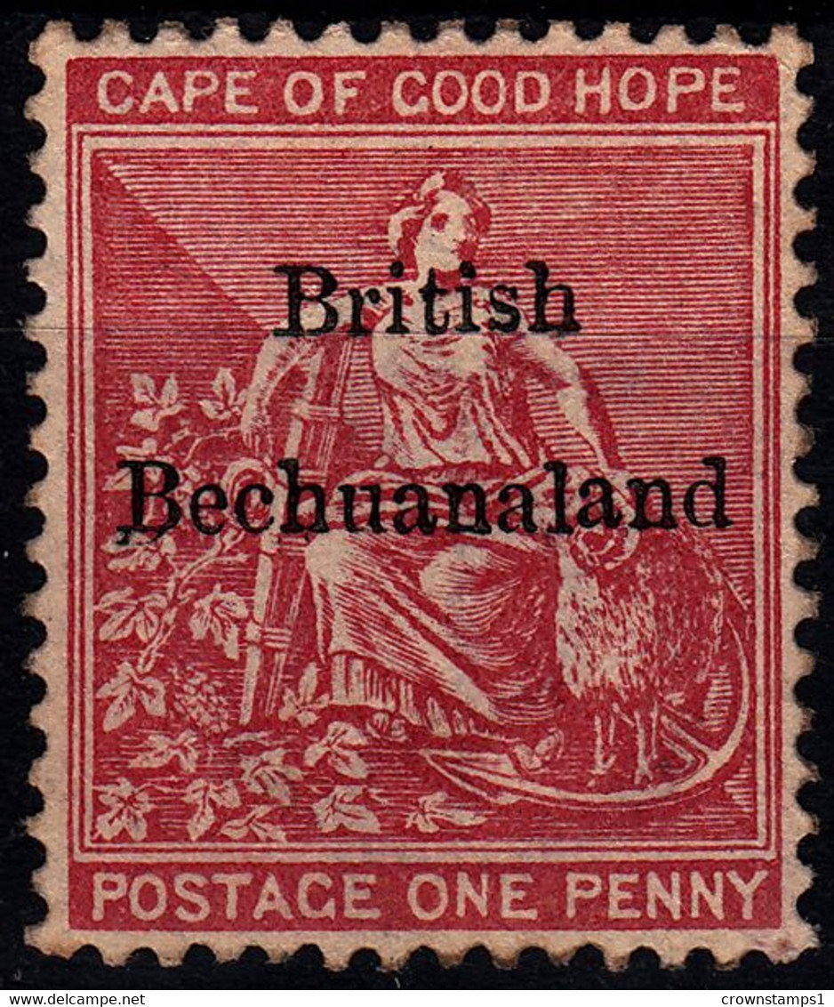 1885-87 BECHUANALAND QV 1d ROSE-RED (SG# 5) MNG FINE - 1885-1895 Kronenkolonie