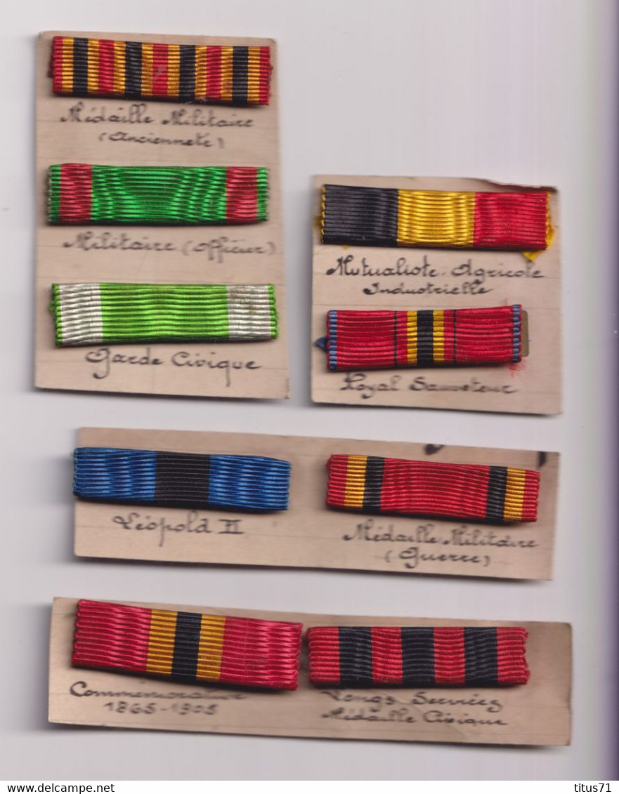 Lot De 9 Barrettes De Rappel De Médailles Belges - Identifications à Confirmer - Etat Neuf - Bélgica