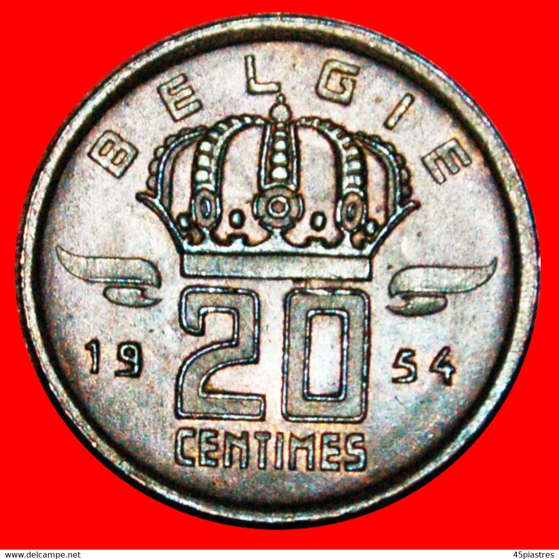 * DUTCH LEGEND (1954-1960): BELGIUM ★ 20 CENTIMES 1954! LOW START ★ NO RESERVE! - 20 Centimes