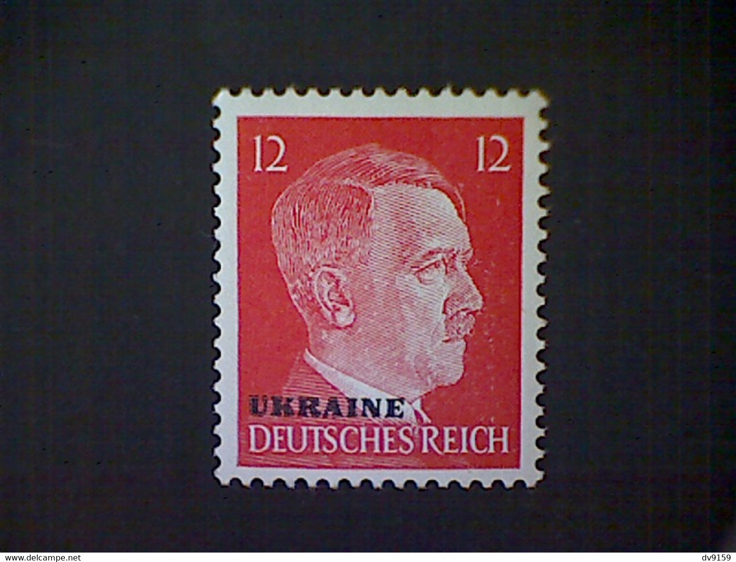 Russia, Scott #N48, Mint (*), 1943, Hitler Overprint Ukraine, 12pf, Carmine - 1941-43 Deutsche Besatzung