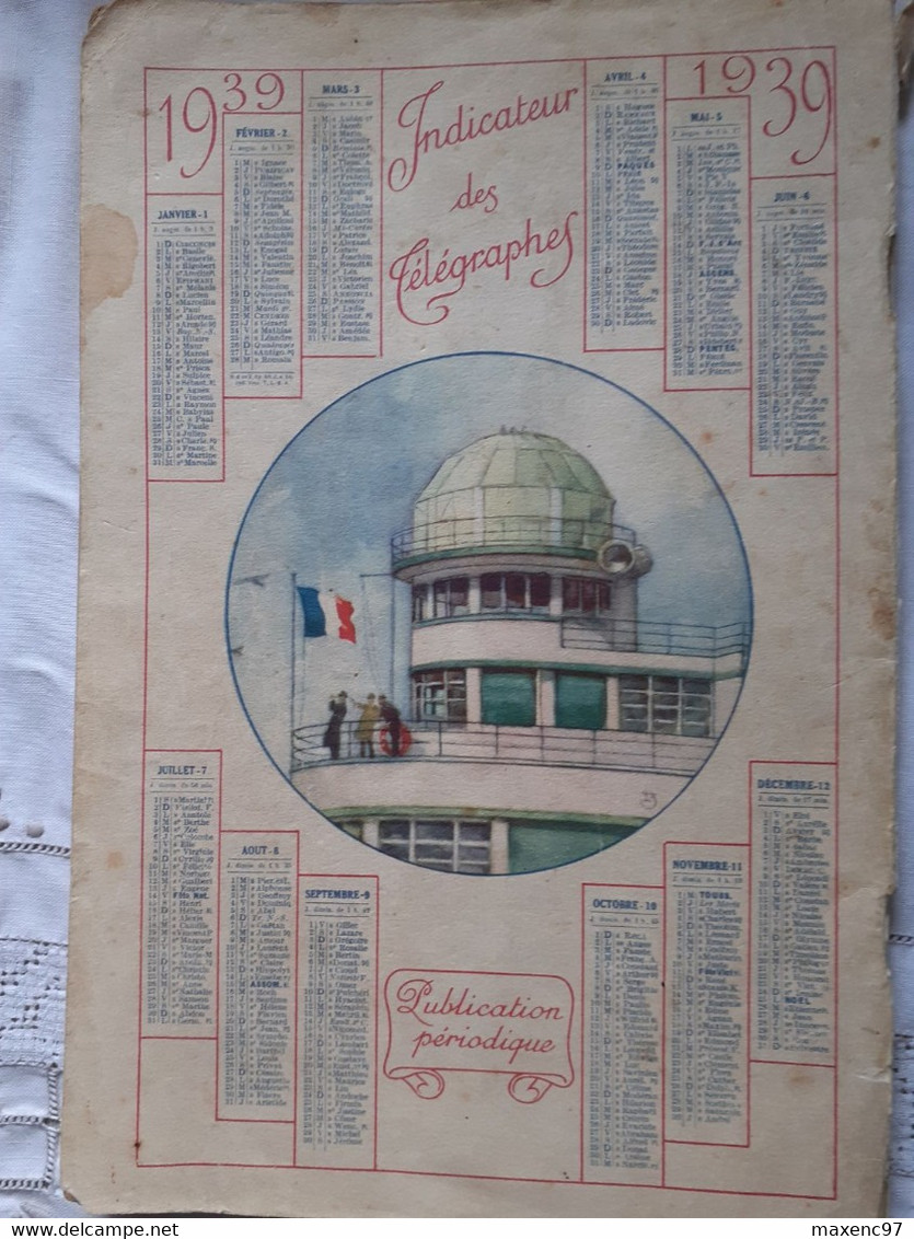 Indicateur Des Télégraphes 1939 - Postadministraties