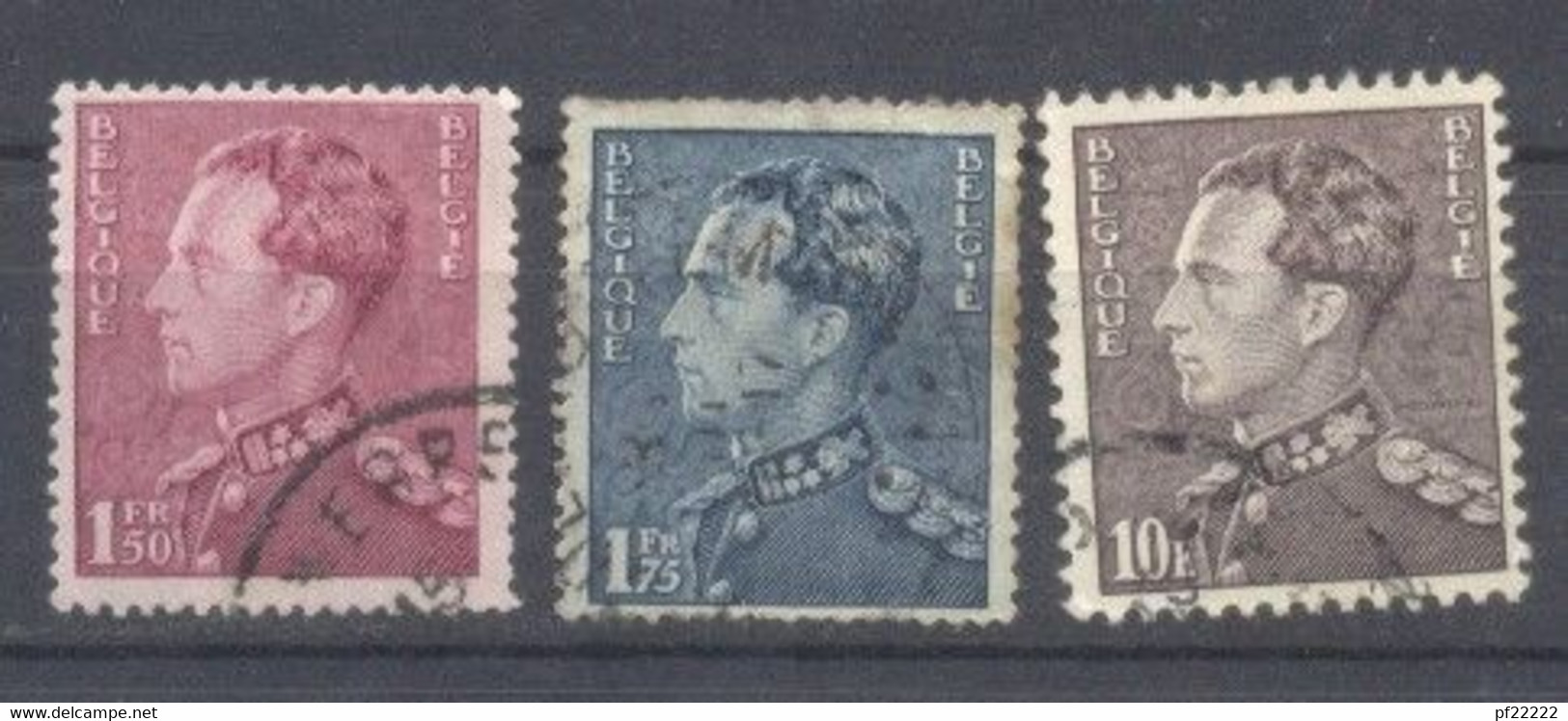 Belgica, 1936/46, Yvert Tellier 429,430,434,usado - 1929-1941 Groot Montenez