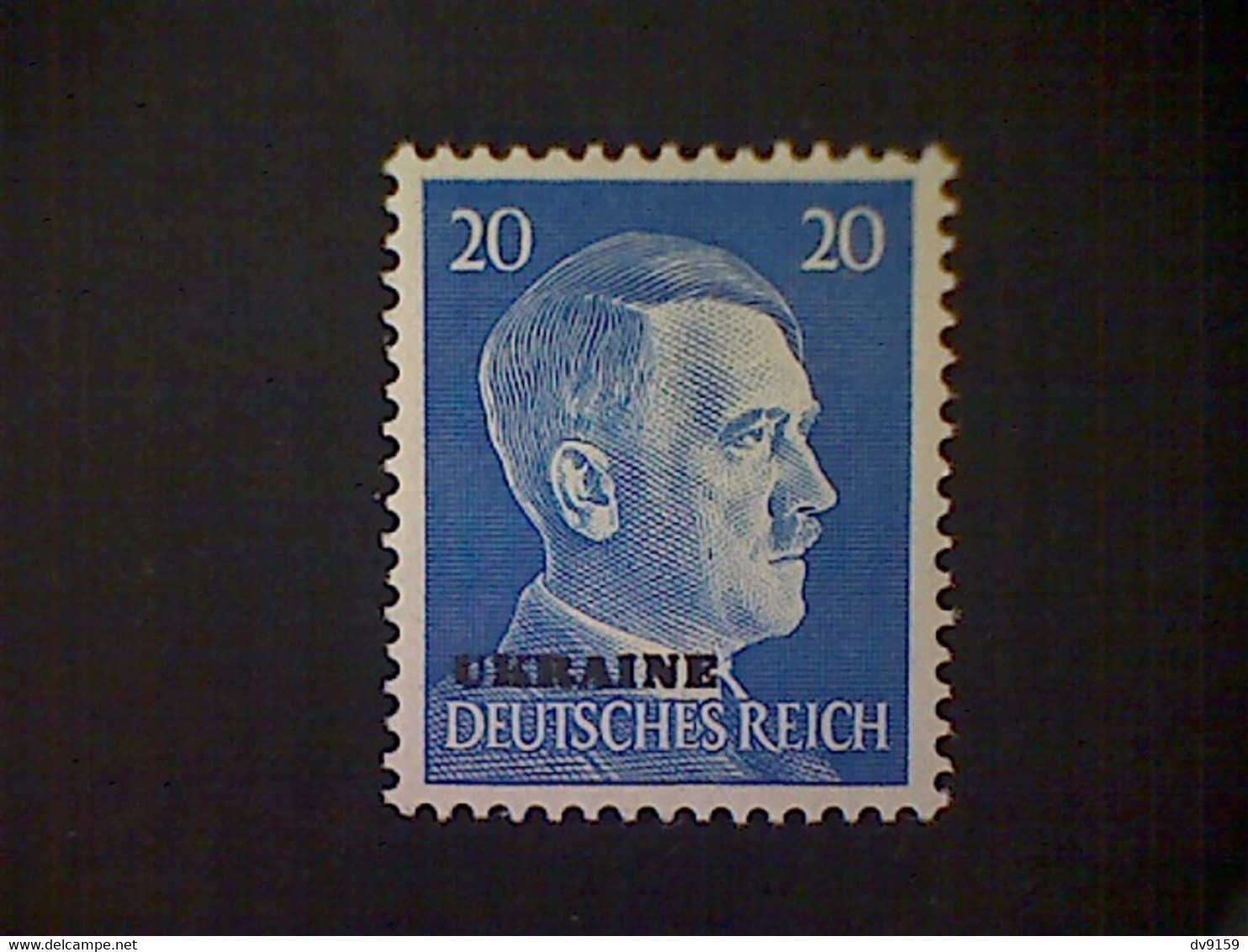 Russia, Scott #N53, Mint (*), 1941, Hitler Overprint Ukraine, 20pf, Blue - 1941-43 Deutsche Besatzung