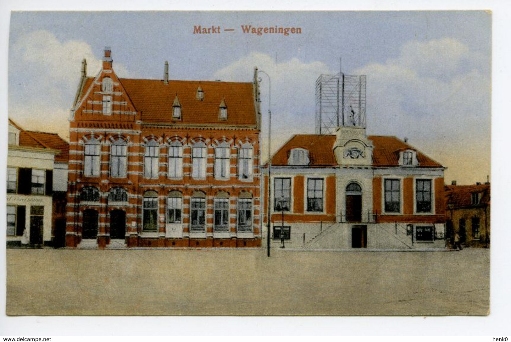 Wageningen Markt Postkantoor Gemeentehuis 301 - Wageningen