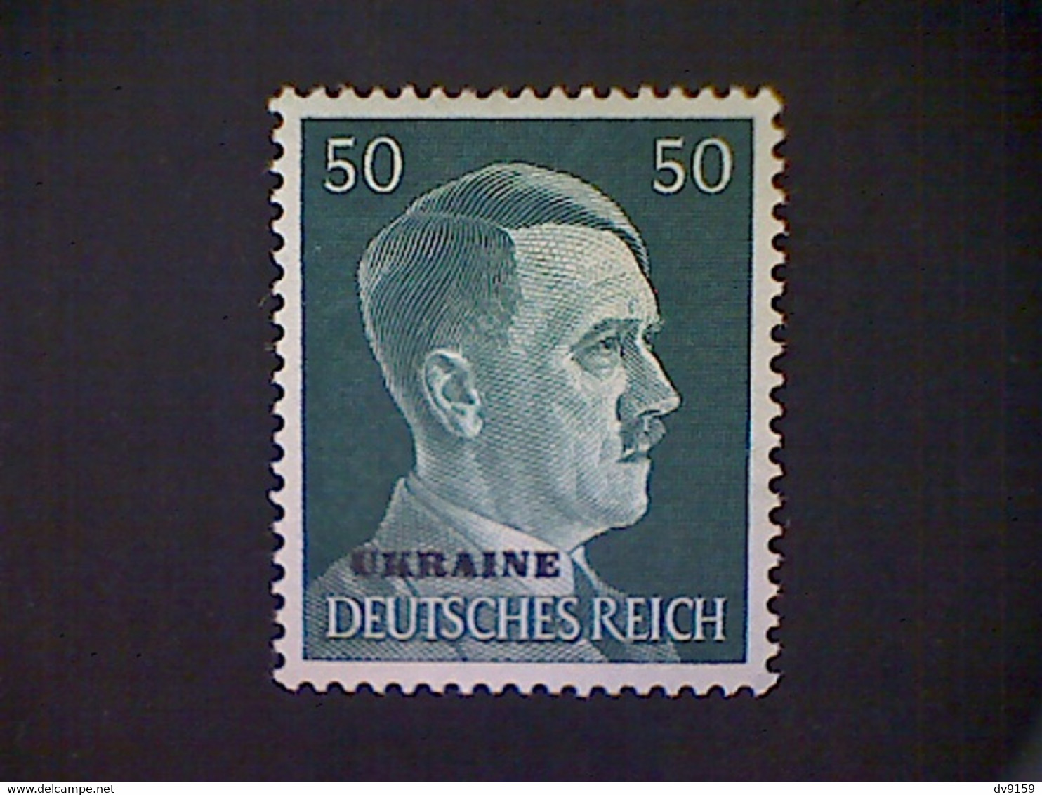 Russia, Scott #N58, Mint (*), 1941, Hitler Overprint Ukraine, 50pf, Myrtle Green - 1941-43 Deutsche Besatzung