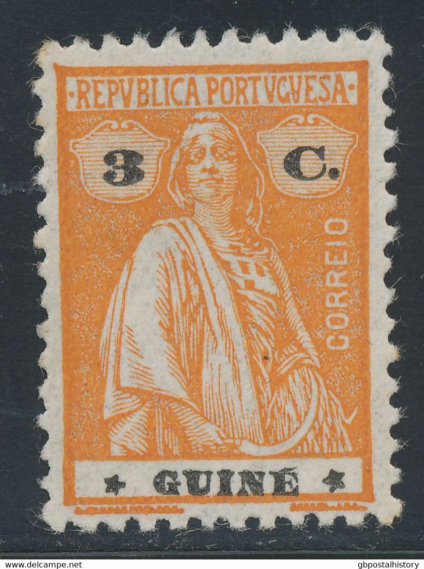 PORTUGUESE GUINEA 1922 Ceres 3C Orange/black U/M Block Of 4 + Other Stamp: VARIETIES - Portuguese Guinea