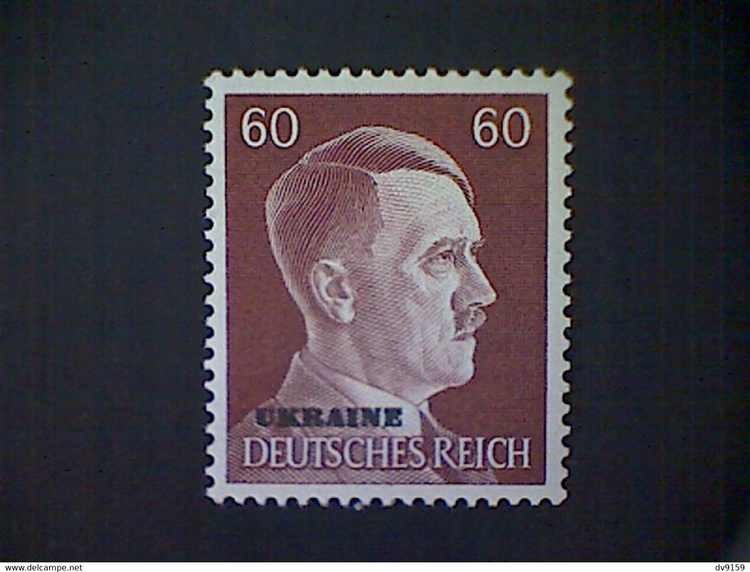 Russia, Scott #N59, Mint (*), 1941, Hitler Overprint Ukraine, 60pf, Dark Red Brown - 1941-43 Occupation: Germany