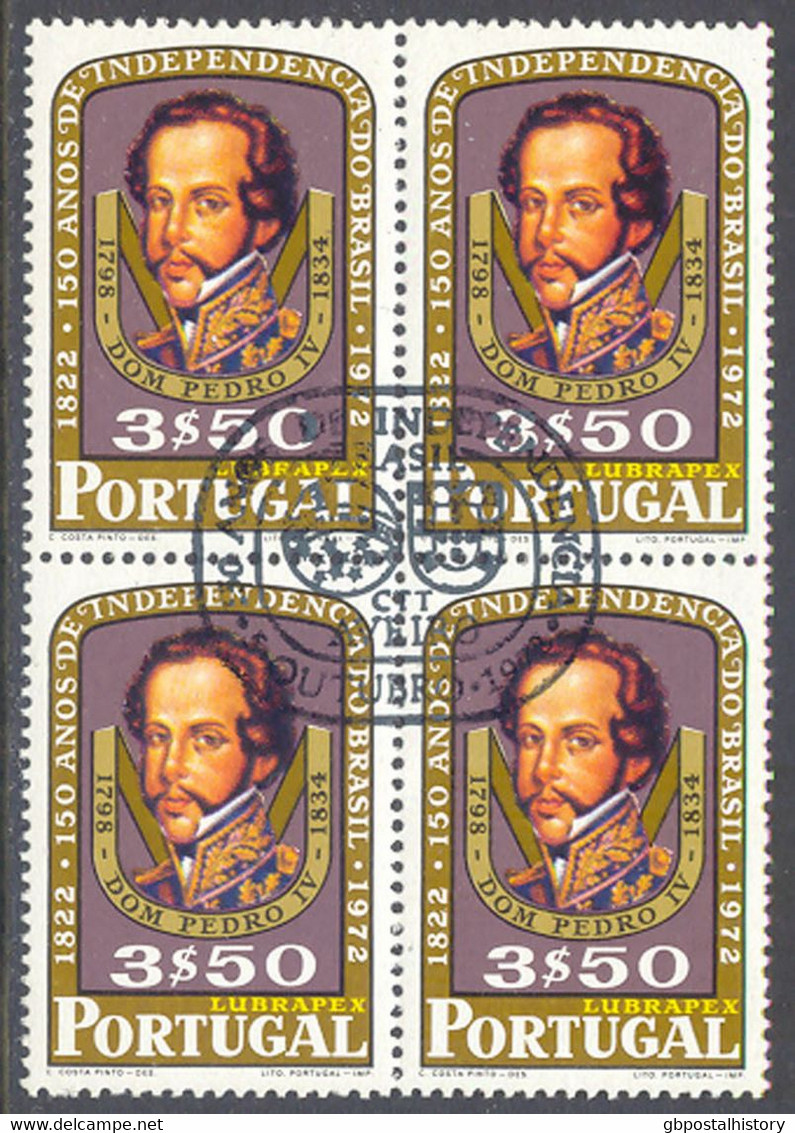 PORTUGAL 1972 150th Anniversary Of The Independence Of Brazil LUBRAPEX VARIETIES - Usado