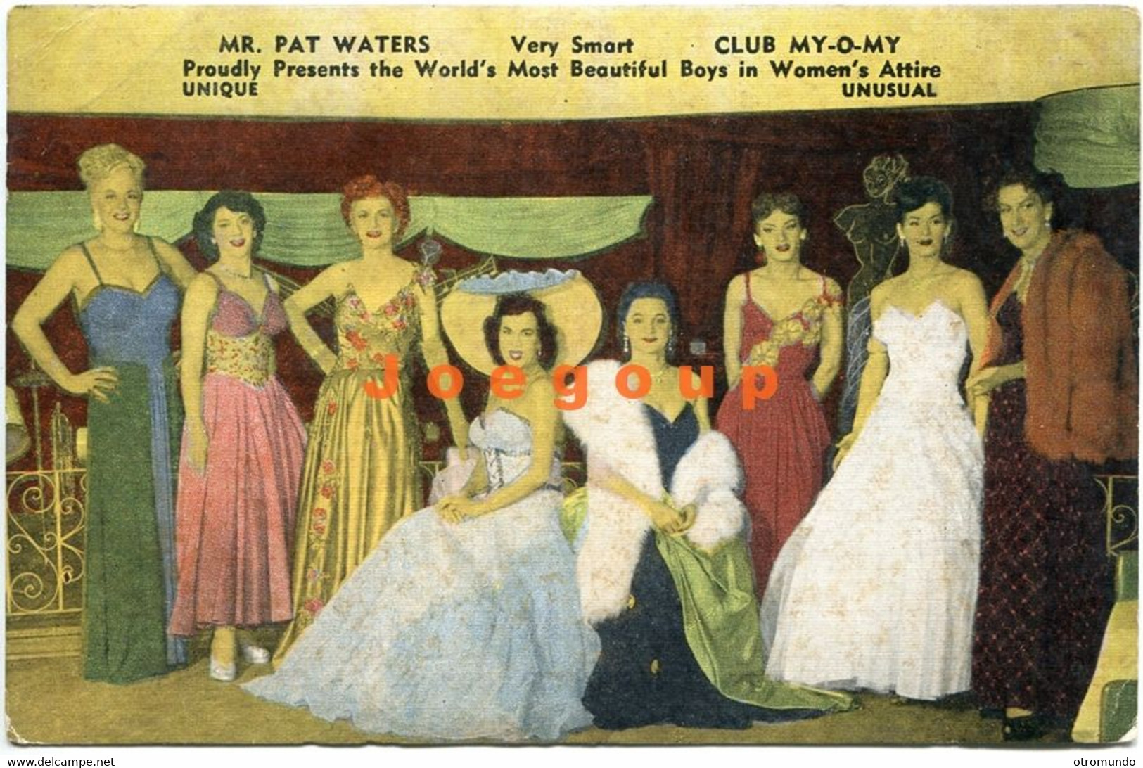 Postcard Mr. Pat Waters Boys In Women's  Attire Club My-O-My New Orleans USA - Artiesten