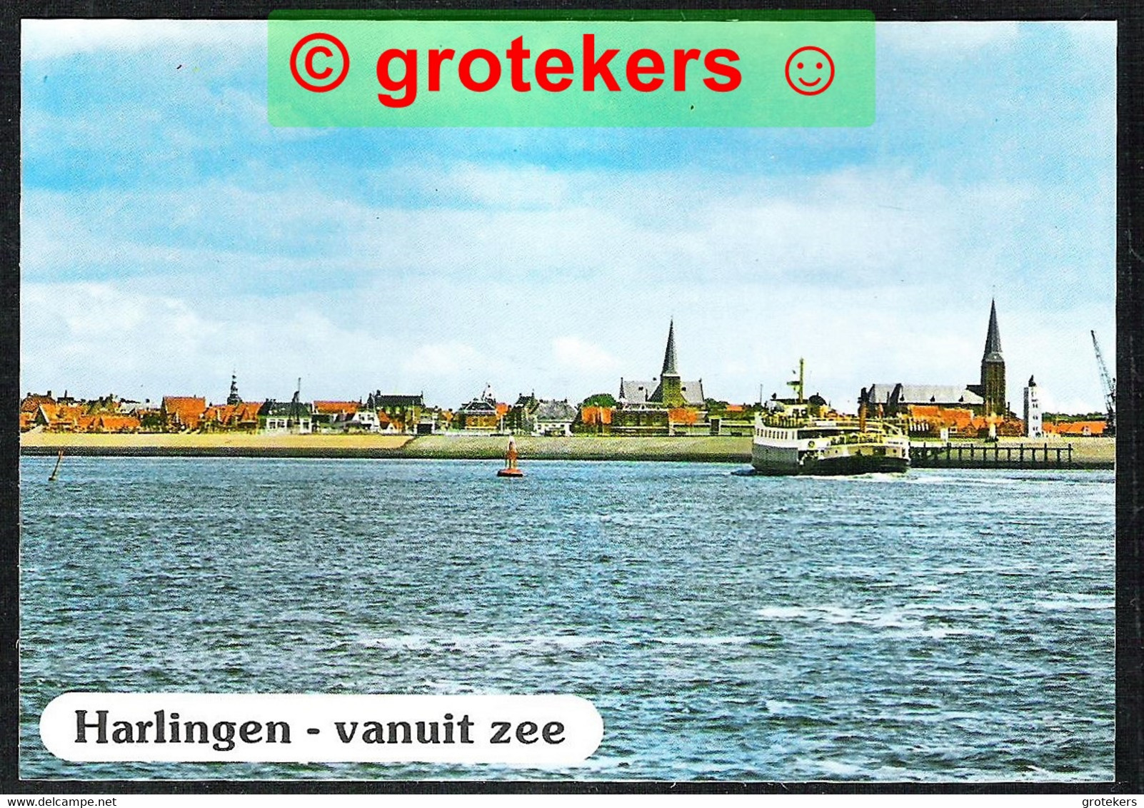 HARLINGEN Vanuit Zee Gezien Met Binnenkomende Veerboot 1976 - Harlingen