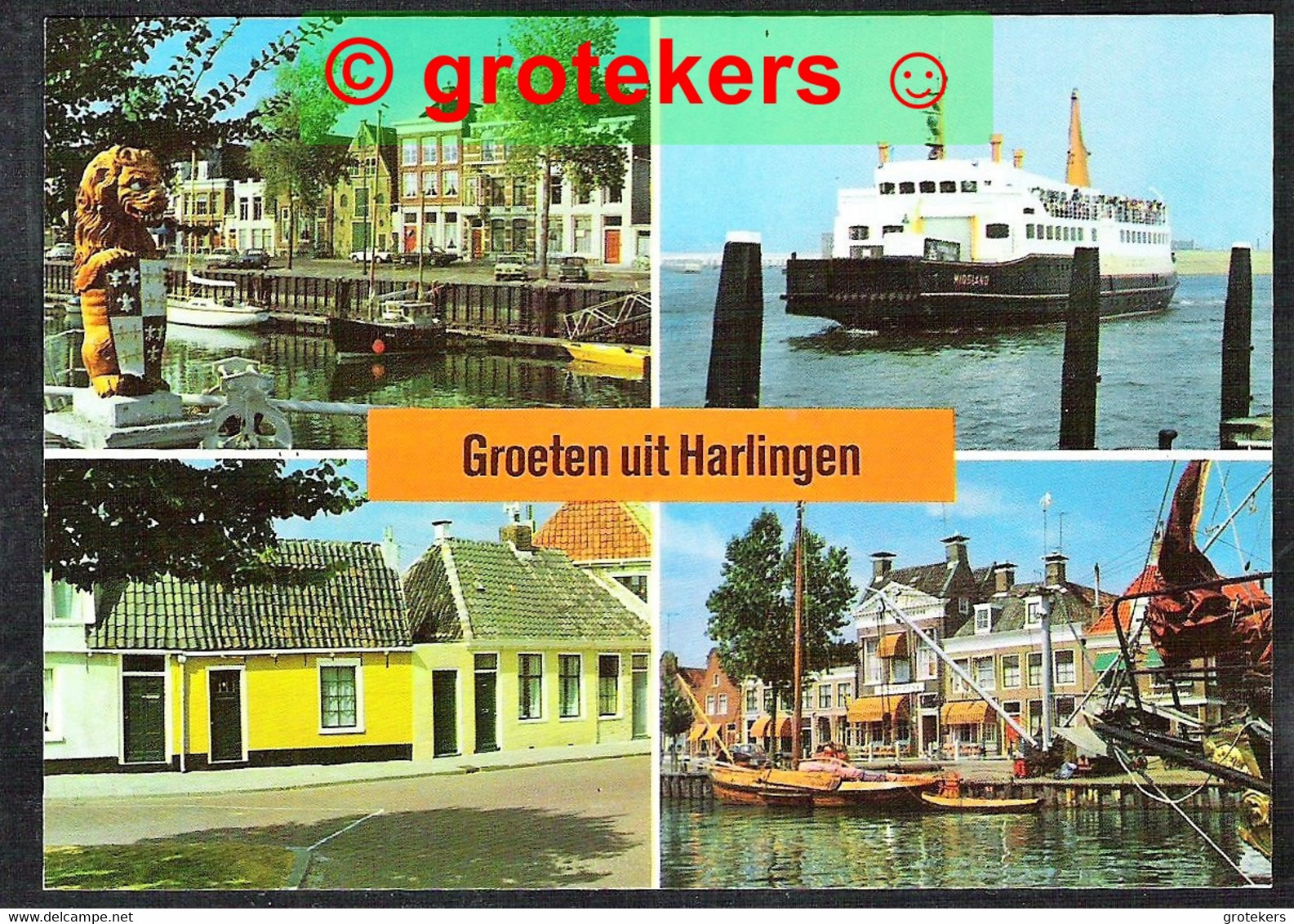 HARLINGEN Groeten Uit 4-luik ± 1977 - Harlingen