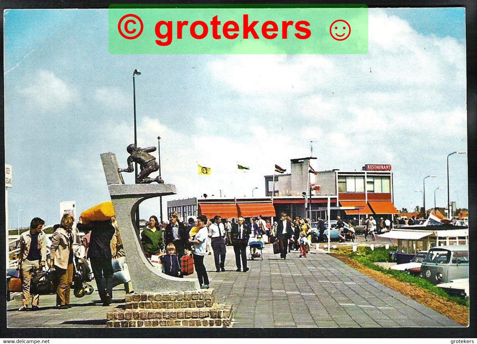 HARLINGEN Monument ’t Jonkje Met Restaurant Neptunus 1973 - Harlingen