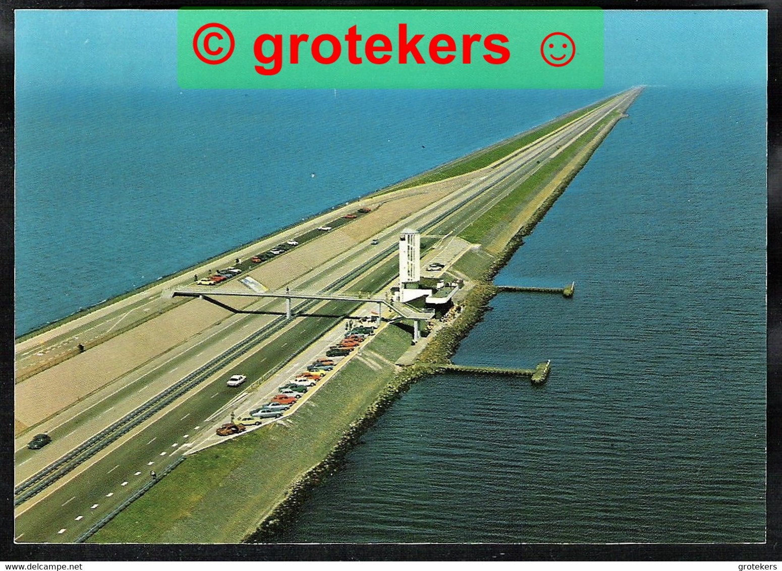 AFSLUITDIJK Monument Luchtfoto ± 1977 - Den Oever (& Afsluitdijk)