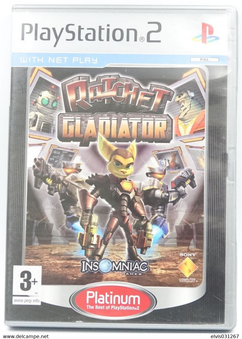 SONY PLAYSTATION TWO 2 PS2 : RATCHET GLADIATOR - INSOMNIAC - PLATINUM - Playstation 2