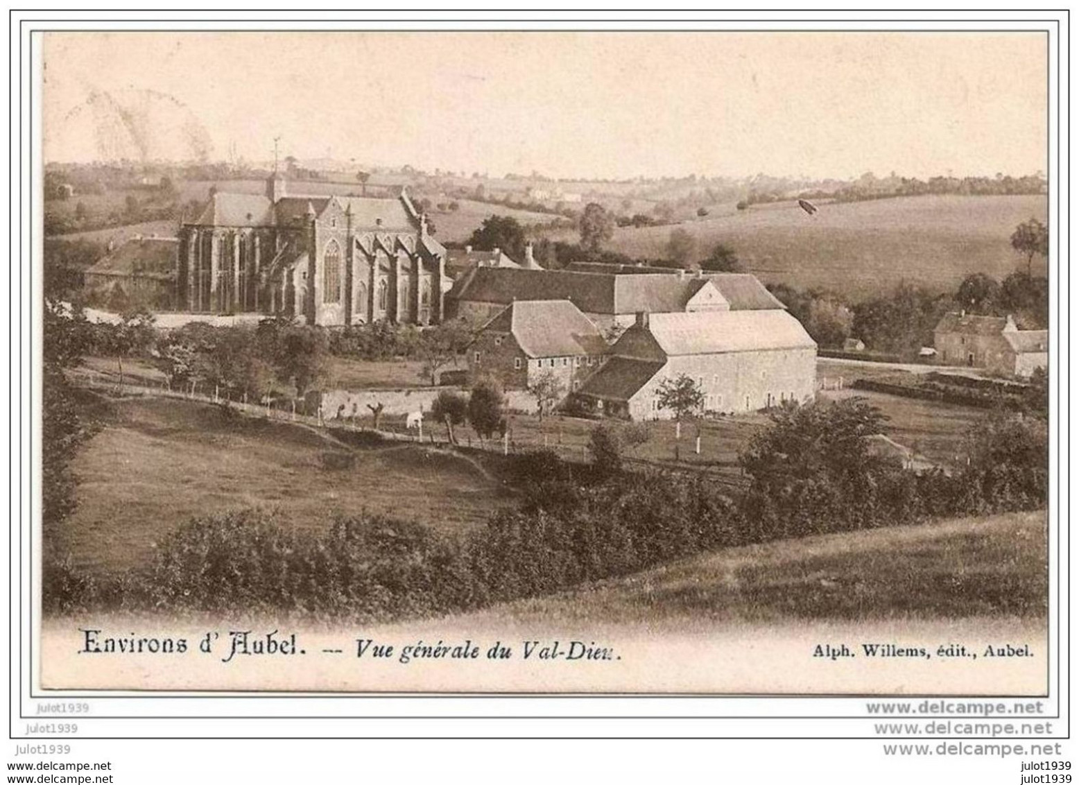 AUBEL ..-- Vue Générale Du VAL - DIEU . 190?  Vers DISON ( Mr Mme Jules GILTAIRE ) . Voir Verso . - Aubel