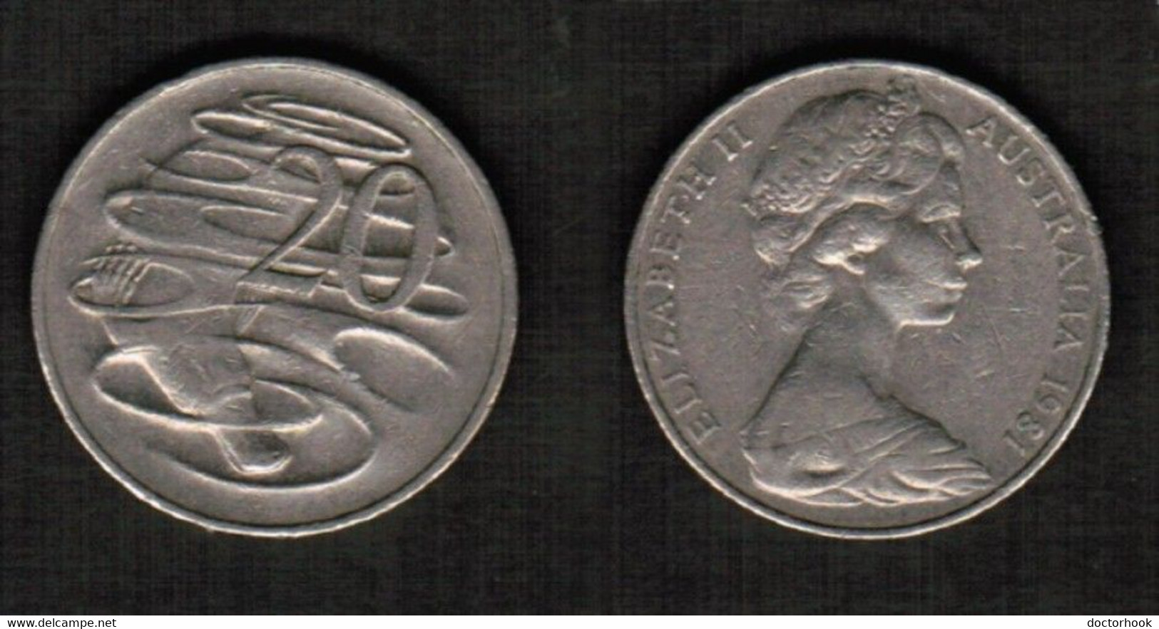 AUSTRALIA  20 CENTS 1981 (KM # 66) #6389 - 20 Cents