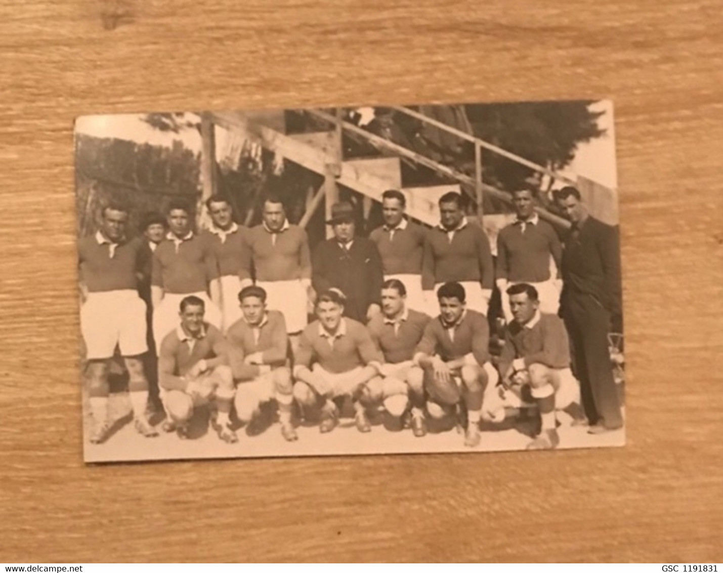 Carte Photo Equipe Villeneuve XIII 1934-1935 à Perpignan Voir Scan - Rugby