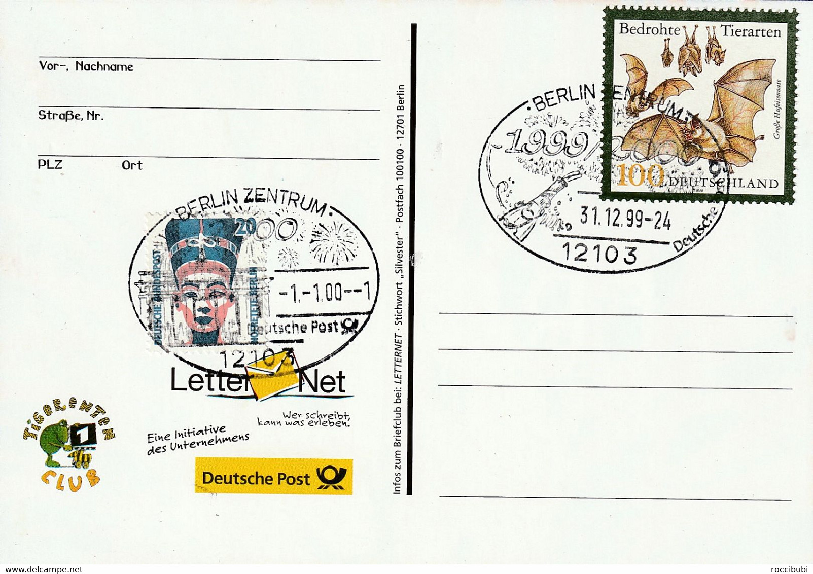 Ganzsache, Postkarte 1999/2000 - Privatpostkarten - Gebraucht