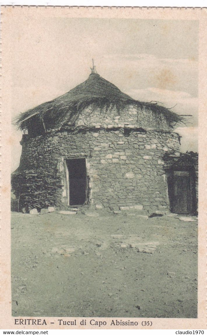 ERITREA - CARTOLINA - TUCUL DI CAPO ABISSINO - Eritrea