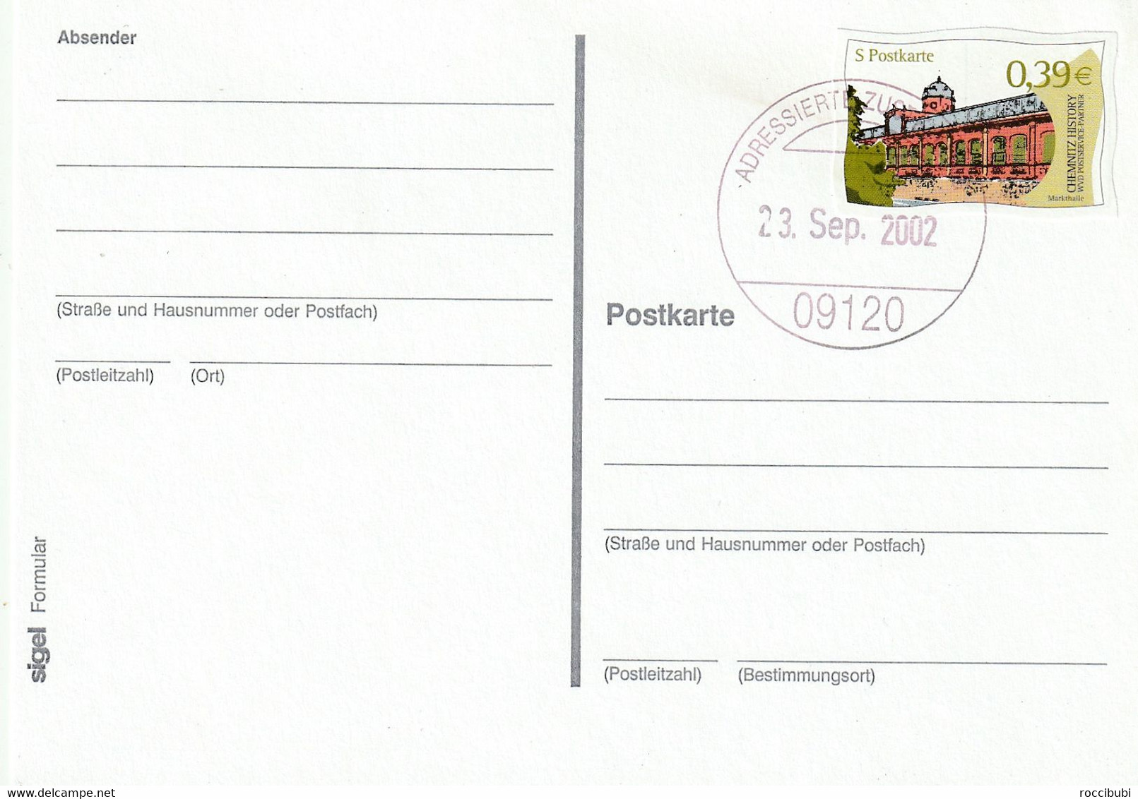 Ganzsache, Postkarte 2002 - Privé Postkaarten - Ongebruikt