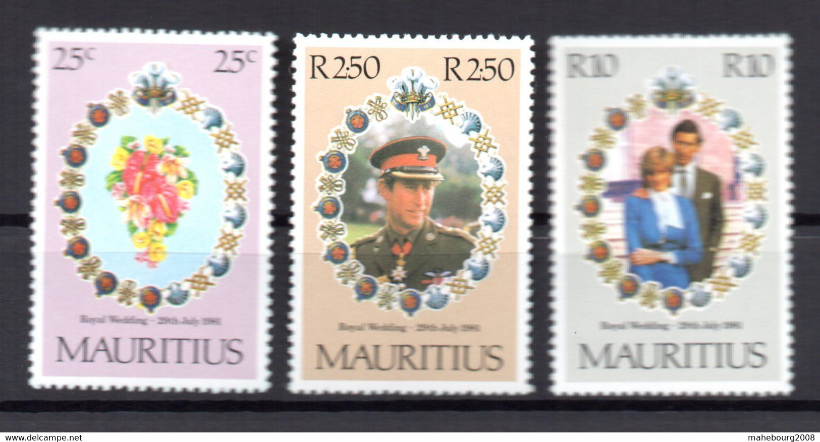 Postfrische Marken Mauritius 1981-Royale Hochzeit - Mauritius (1968-...)